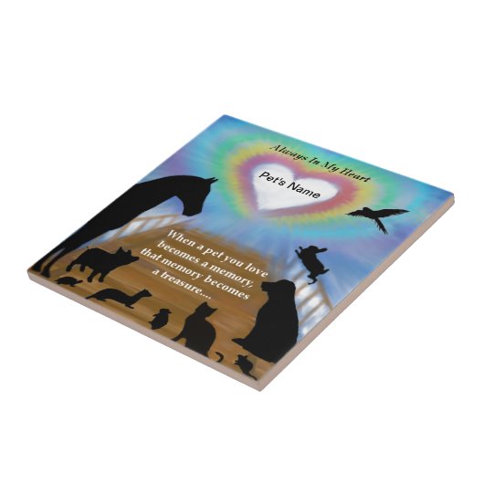 Regenbogen-Brücken-Haustiere Fliese (Seite)