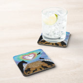 Regenbogen-Brücken-Haustiere Getränkeuntersetzer (Rechte Seite)