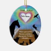 Regenbogen-Brücken-Haustiere Keramikornament (Rechts)