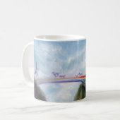 Regenbogen-Brücken-Hundekatzen-Himmels-Tasse Kaffeetasse (Vorderseite Links)
