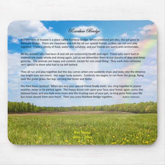 Regenbogen-Brücken-weibliche Mousepad (Vorne)