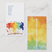 Regenbogen-Buch-Visitenkarte-Entwurf Visitenkarte (Vorne/Hinten)