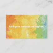 Regenbogen-Buch-Visitenkarte-Entwurf Visitenkarte (Rückseite)