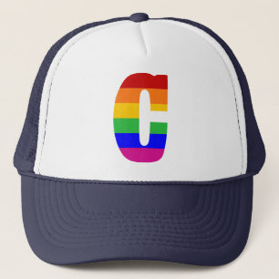 Regenbogen-Buchstabe C Truckerkappe