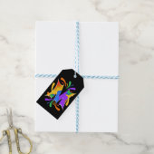 Regenbogen-Buchstabe M Monogramm Abstract Geschenkanhänger (Mit Garn)