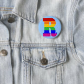 Regenbogen-Buchstabe R Button (Beispiel)