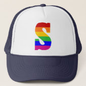 Regenbogen-Buchstabe S Truckerkappe (Vorderseite)