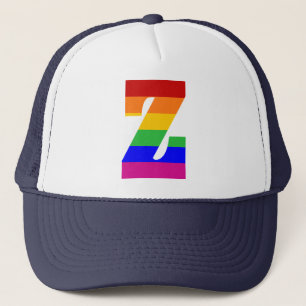 Regenbogen-Buchstabe Z Truckerkappe