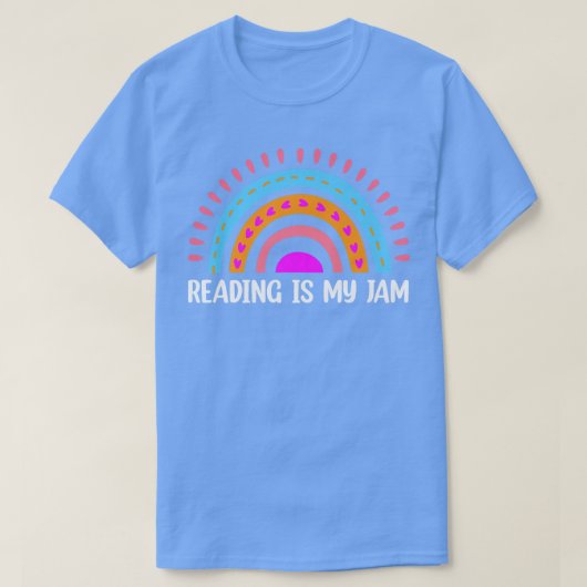 Regenbogen-Buchwurm Buch Lover Teacher Reader Lese T-Shirt (Design vorne)