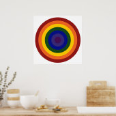 Regenbogen-Bullseye Poster (Küche)