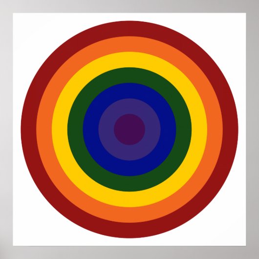 Regenbogen-Bullseye Poster (Vorne)
