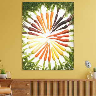 Regenbogen Bunte Karotten Leinwand