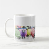 Regenbogen-bunte Schafe Kaffeetasse (Links)
