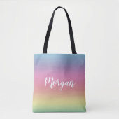 Regenbogen-bunter Pastell Tasche (Vorderseite)