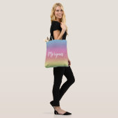 Regenbogen-bunter Pastell Tasche (Am Model)