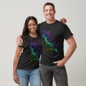 Regenbogen Bunter Siameser Katze Kätzchen Intergal T-Shirt (Unisex)