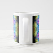 Regenbogen-Buntglas Jumbo-Tasse (Rückseite)