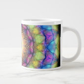 Regenbogen-Buntglas Jumbo-Tasse (Rechts)