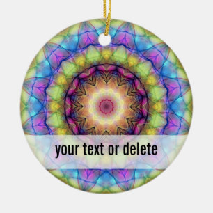 Regenbogen-Buntglas Keramikornament