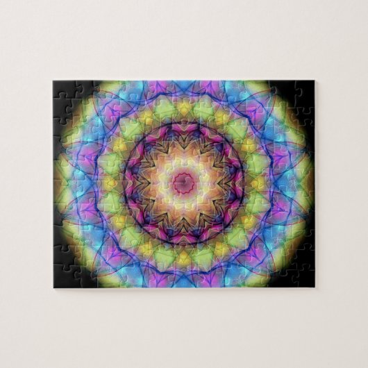 Regenbogen-Buntglas Puzzle (Horizontal)