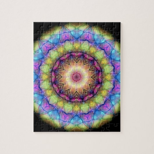 Regenbogen-Buntglas Puzzle (Vertikal)