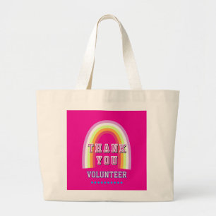 Regenbogen Business Freiwilliger Danke Hot Pink Jumbo Stoffbeutel