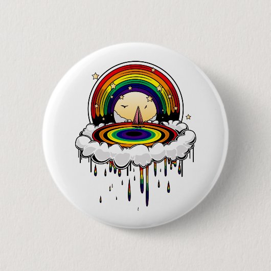 Regenbogen Button (Vorderseite)