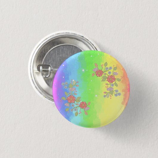 Regenbogen Button (Vorne & Hinten)