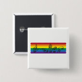 Regenbogen-Button ASL LGBTQ Button (Vorne & Hinten)