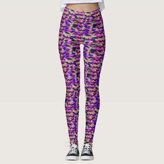 Regenbogen Camouflage Frauen Leggings (Vorderseite)