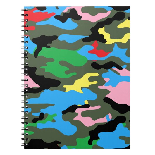 Regenbogen-Camouflage Notizblock (Vorderseite)