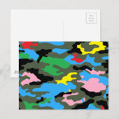 Regenbogen-Camouflage Postkarte (Vorne/Hinten)