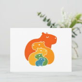 Regenbogen-Capybaras Dankeskarte (Stehend Vorderseite)