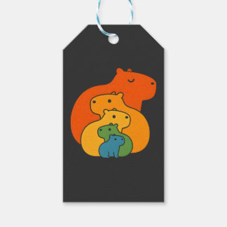 Regenbogen-Capybaras Geschenkanhänger