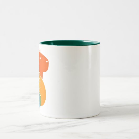 Regenbogen-Capybaras Zweifarbige Tasse (Mittel)