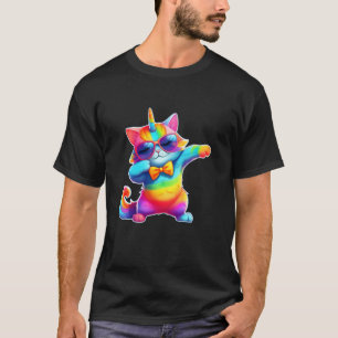 Regenbogen-Caticorn-Dabbing-Katz-Einhorn-Geschenk T-Shirt
