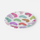 Regenbogen-Chamäleon-Muster Pappteller (Schrägansicht)