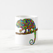 Regenbogen-Checkered Chamäleon-Tasse Kaffeetasse (Mittel)