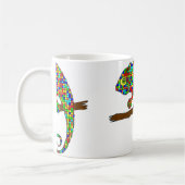 Regenbogen-Checkered Chamäleon-Tasse Kaffeetasse (Links)