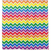 Regenbogen-Chevron Duschvorhang (Vorderseite)
