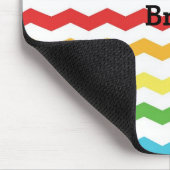 Regenbogen-Chevron-Muster Farbige benutzerdefinier Mousepad (Ecke)