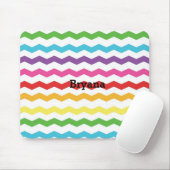 Regenbogen-Chevron-Muster Farbige benutzerdefinier Mousepad (Mit Mouse)