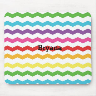 Regenbogen-Chevron-Muster Farbige benutzerdefinier Mousepad