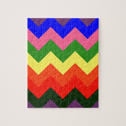 Regenbogen-Chevron Puzzle (Vertikal)