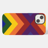Regenbogen-Chevrons iPhone Hülle (Rückseite (Horizontal))
