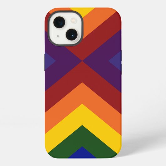 Regenbogen-Chevrons iPhone Hülle (Rückseite)