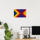 Regenbogen-Chevrons Poster (Heimbüro)