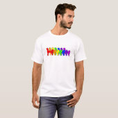 Regenbogen-Chinese Crested T-Shirt (Vorne ganz)