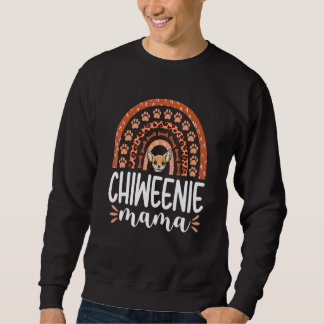 Regenbogen Chiweenie Mama Mutter Hund Besitzer Hau Sweatshirt