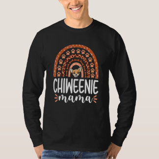 Regenbogen Chiweenie Mama Mutter Hund Besitzer Hau T-Shirt